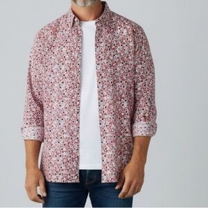 Daniel Hechter Geometric Pattern Non Iron Shirt Size XL